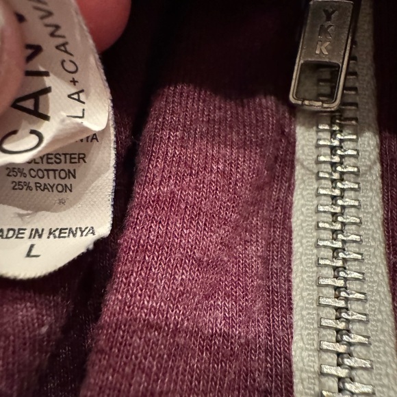 Bella + Canvas Gamma Phi Beta Maroon Moon Lightweight Zip-Up Hoodie - Picture 3 of 4